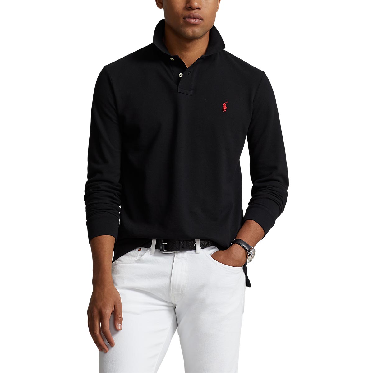 Polo Ralph Lauren Custom Slim Fit Mesh Polo Shirt